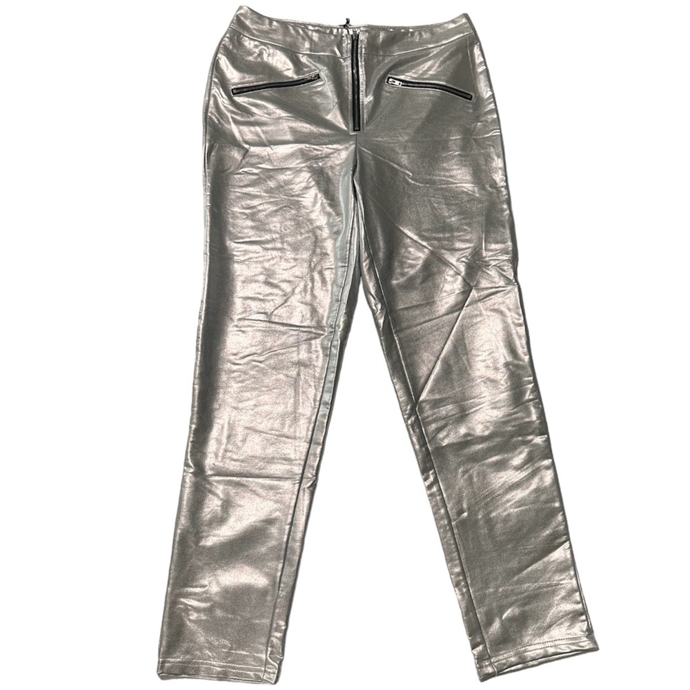 Superdown Krystal Cropped Pant in Silver
